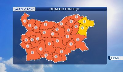 Опасно горещо в почти цялата страна и в четвъртък