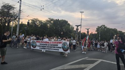 Протестът на медиците блокира "Орлов мост" в София