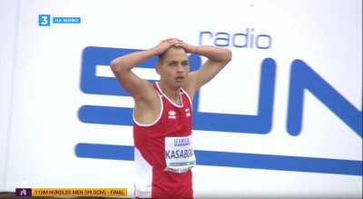 Християн Касабов остана на 4 стотни от титлата на 110 м с препятствия в Тампере