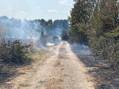 Fire Broke out in Shumen, the Flames are Near an Electrical Substation