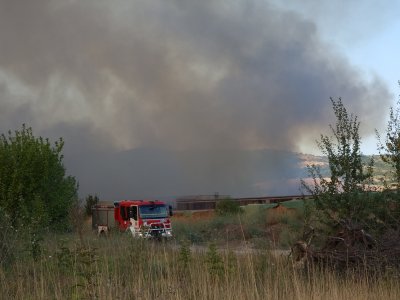 Пожар гори в района на Големо село, община Бобов дол
