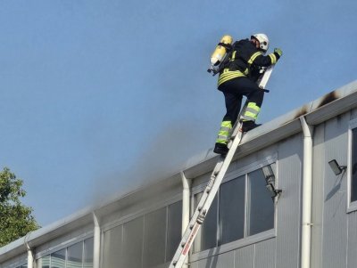 Пожар е избухнал в предприятие в индустриалната зона на Пловдив (СНИМКИ)