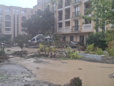 One Person Dies in Flooding at 'Elenite' Seaside Resort