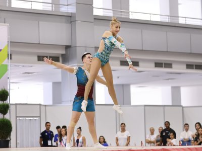 Христо Манолов и Борислава Иванова спечелиха квалификацията на турнир по спортна аеробика в Пловдив