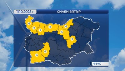 Силен вятър в събота