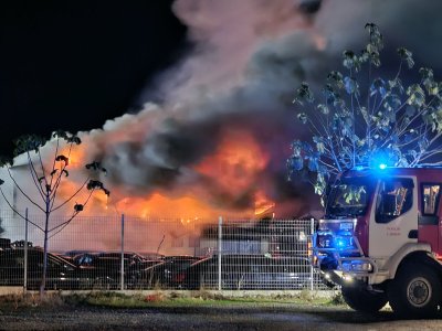Пожар в автоморга край Сливен
