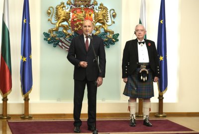 President Radev Awards the Presidential Badge of Honour to Anthony Layden,British Ambassador to Libya between 2002 and 2006