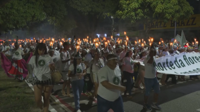 Екоактивисти протестират с фенери в Бразилия