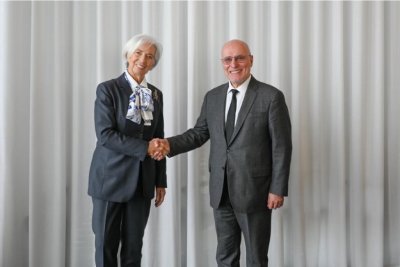 ECB President Welcomes Bulgarian Central Bank Governor to First Monetary Policy Meeting After Eurozone Accession