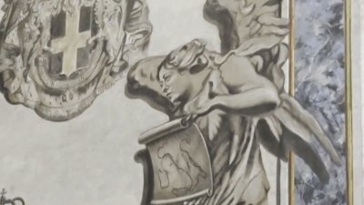 Очевидна прилика: В римска базилика се появи фреска с лика на Джорджа Мелони