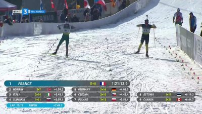 България завърши на 11-о място в щафетата на 4х7.5 км за младежи до 21 г. на световното първенство по биатлон