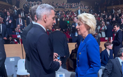 Bulgaria's Caretaker Prime Minister Andrey Gyurov Meets European Commission President Ursula von der Leyen in Paris
