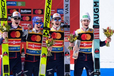 Австрия спечели отборната надпревара по ски полети от финалите на Световната купа в Планица