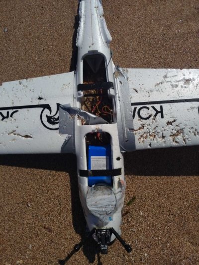 Унищожиха дрон, открит на плажа в с. Крапец