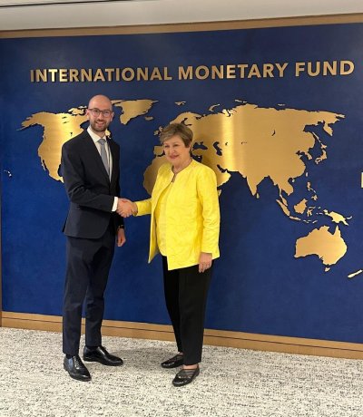 Служебният министър на финансите Георги Клисурски се срещна с Кристалина Георгиева във Вашингтон