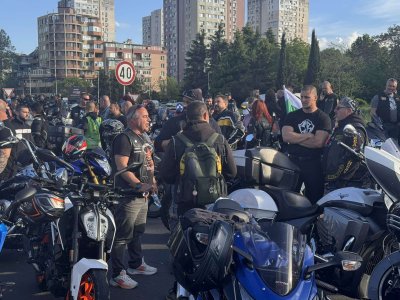 Протестът на мотористите в Бургас