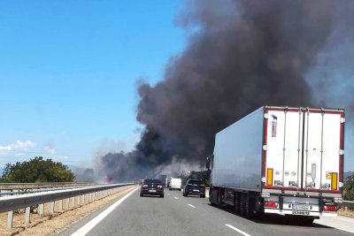 Възстановено е движението при км 88 на АМ Тракия в