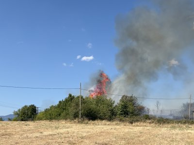 Пожар избухна в благоевградското село Дъбрава