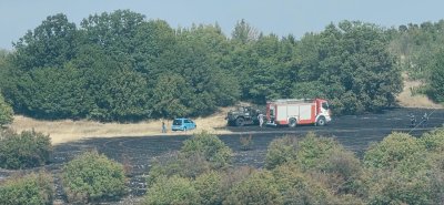 Large Wildfire Burns Between Veliko Tarnovo and the Village of Belyakovets