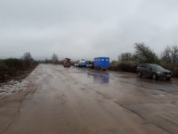 снимка 3 Дезинфекцират участък от АМ “Марица” преди границата с Турция
