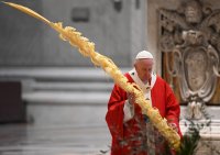 Папата отслужи празнична меса за Цветница в празната базилика "Свети Петър"