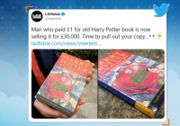 Продадоха на търг книга за "Хари Потър" за 33 000 британски лири