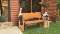 Музей с дървени фигури на животни в село Овчарци