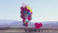 Полет с цветни балони над пустинята Аризона