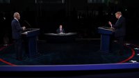 снимка 23 Първият дебат Тръмп - Байдън: Остри реплики, обиди и престрелки с водещия (СНИМКИ)