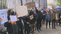 Протест пред посолството на Полша в София заради забраната на абортите