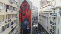 "Св. Георги и змеят" е най-новият графити стенопис в София