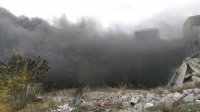 снимка 1 Голям пожар в склад в Ямбол