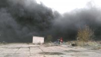 Голям пожар в склад в Ямбол