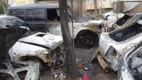 снимка 3 7 автомобила и каравана горяха тази нощ в Благоевград