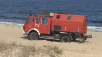 Пожарна-кемпер нагази на Шофьорския плаж край Созопол