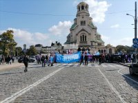 Миньори излязоха на протест в центъра на София