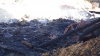снимка 4 20 крави и тонове фураж изгоряха при пожар в Якоруда (СНИМКИ)