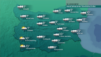 Слънце в Югозападна България, превалявания на места в останалата част от страната