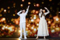 Денислава и Мартин с първа репетиция на сцената на "Детска Евровизия" 2021