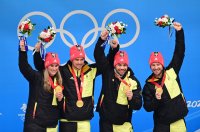 Германия с трета поредна олимпийска титла в отборната щафета при шейните