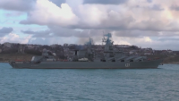 Взрив на борда на руски ракетен крайцер в Черно море