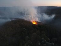 Голям пожар бушува в гората край Малко Търново (Снимки и видео)