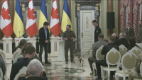 Малък герой: Куче сапьор беше наградено от президента Зеленски