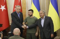 На среща в Украйна: Ердоган, Гутериш и Зеленски обсъдиха ситуацията с АЕЦ "Запорожие"