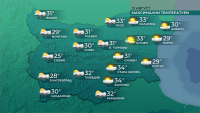 Слънчево и горещо в Източна България, по-хладно в останалата част от страната