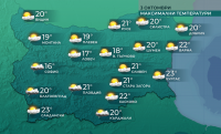 Променлива облачност, превалявания в Югозападна България