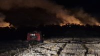 Цяла нощ екипи на пожарната гасят пожара в "Мини Марица-изток"