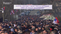 Стотици етнически сърби протестираха в Северно Косово