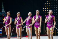 Сребро за ансамбъла във финала на пет обръча на европейското по художествена гимнастика
