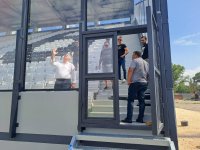 Кметът на Пловдив Здравко Димитров инспектира готовата южна трибуна на стадион „Локомотив“